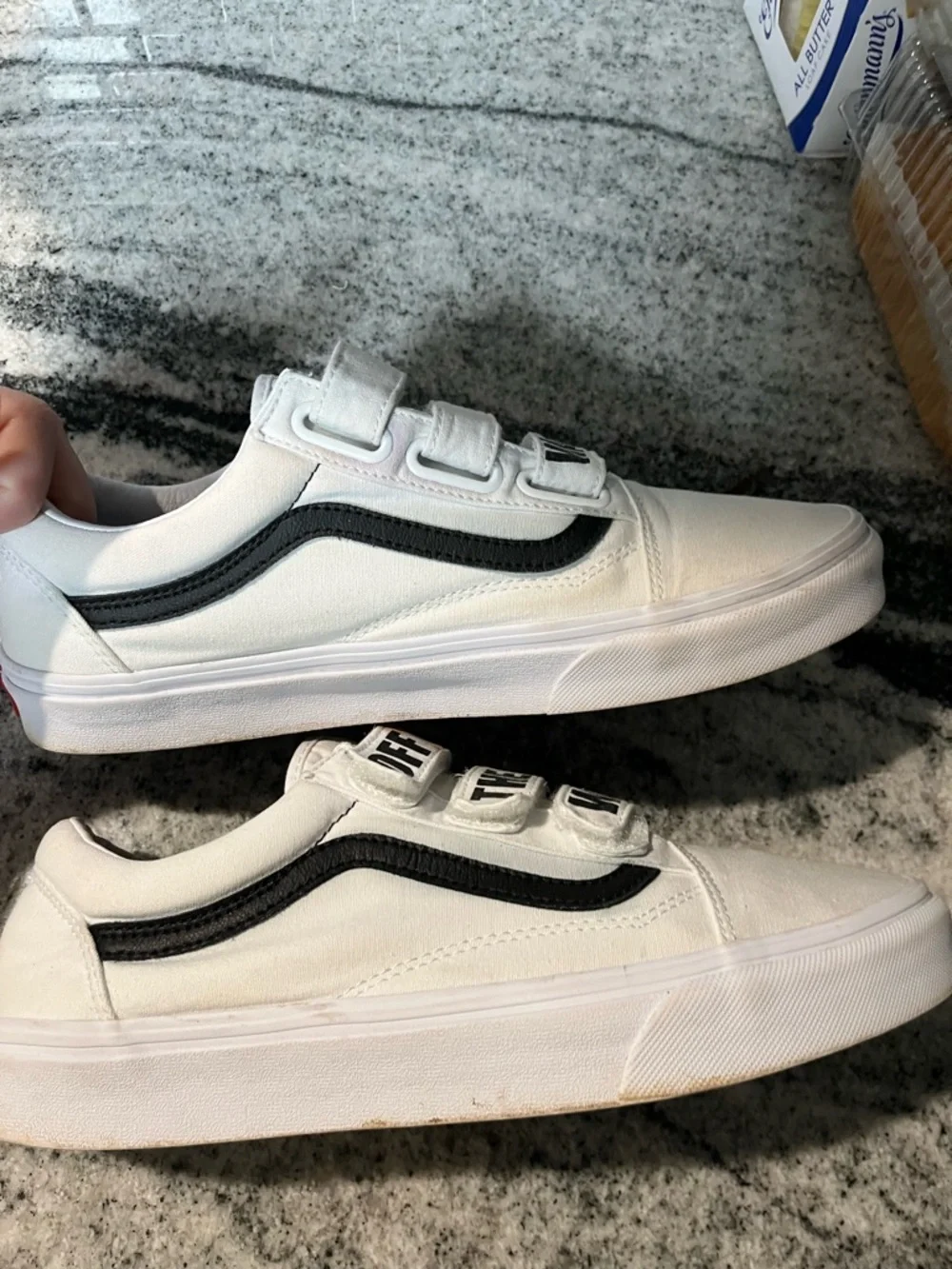 Vans UNISEX OLD SKOOL V “OFF THE WALL” Canvas Sneakers Shoes Mens 10 - Picture 4 of 15